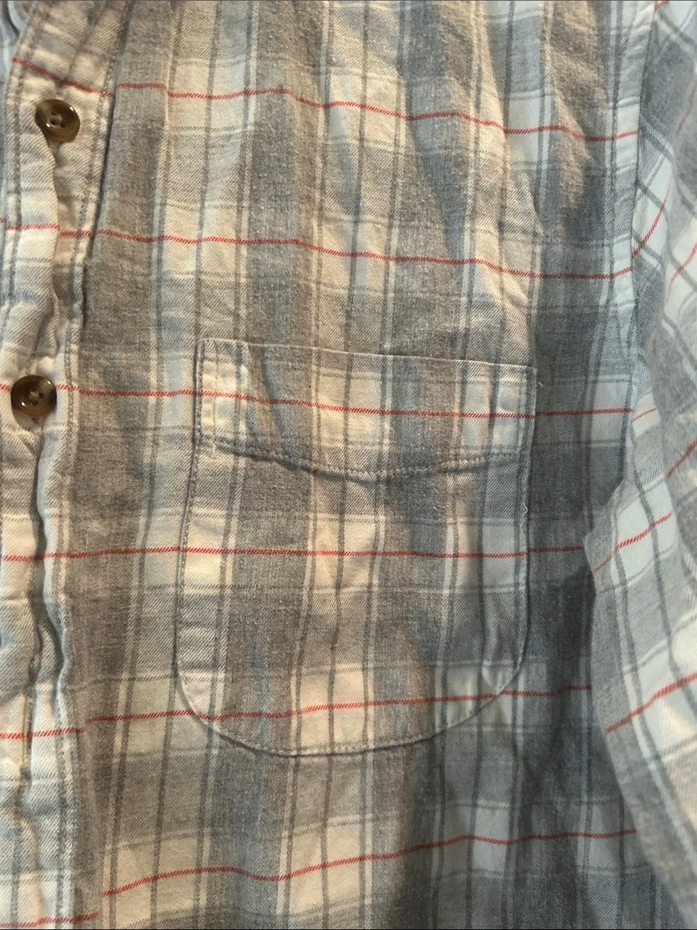 J. Crew Soft Brushed Twill Men's Gray Plaid Button-Down Slim Shirt Long Sleeve M